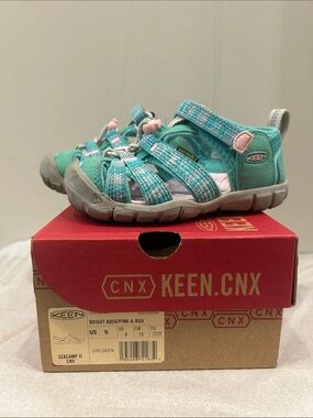 Keen Kids Aqua and Pink Seacamp II CNX Water Shoes